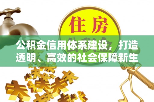威远公积金信用体系建设，打造透明、高效的社会保障新生态