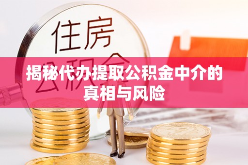 威远揭秘代办提取公积金中介的真相与风险