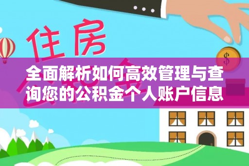 威远全面解析如何高效管理与查询您的公积金个人账户信息