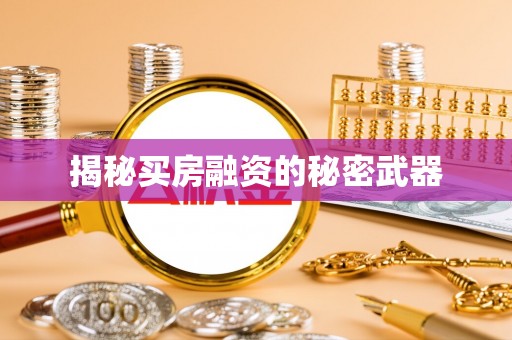 威远揭秘买房融资的秘密武器
