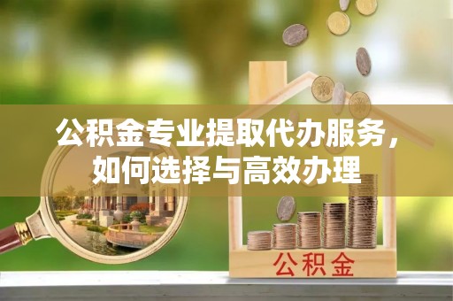 威远公积金专业提取代办服务，如何选择与高效办理