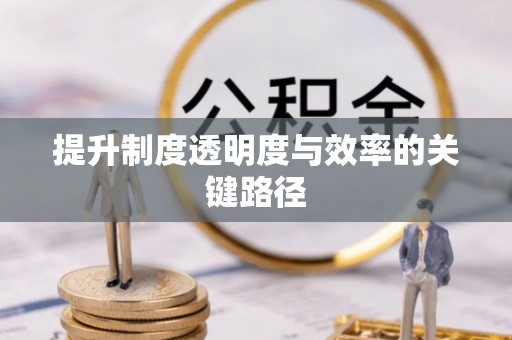 威远提升制度透明度与效率的关键路径